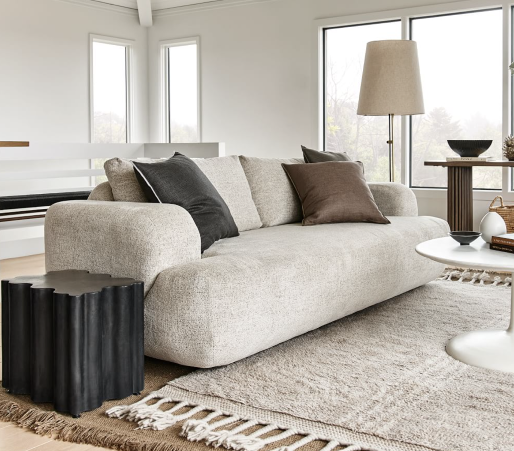 grey japandi sofa