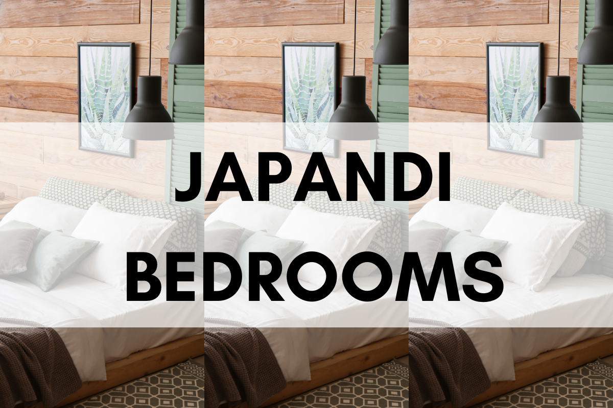 Green japandi bedrooms design