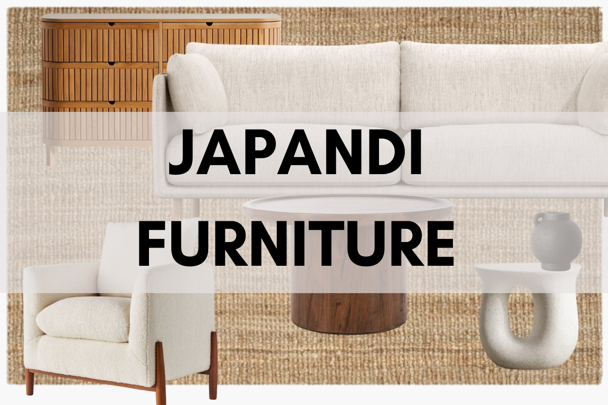 Minimalistic japandi furniture